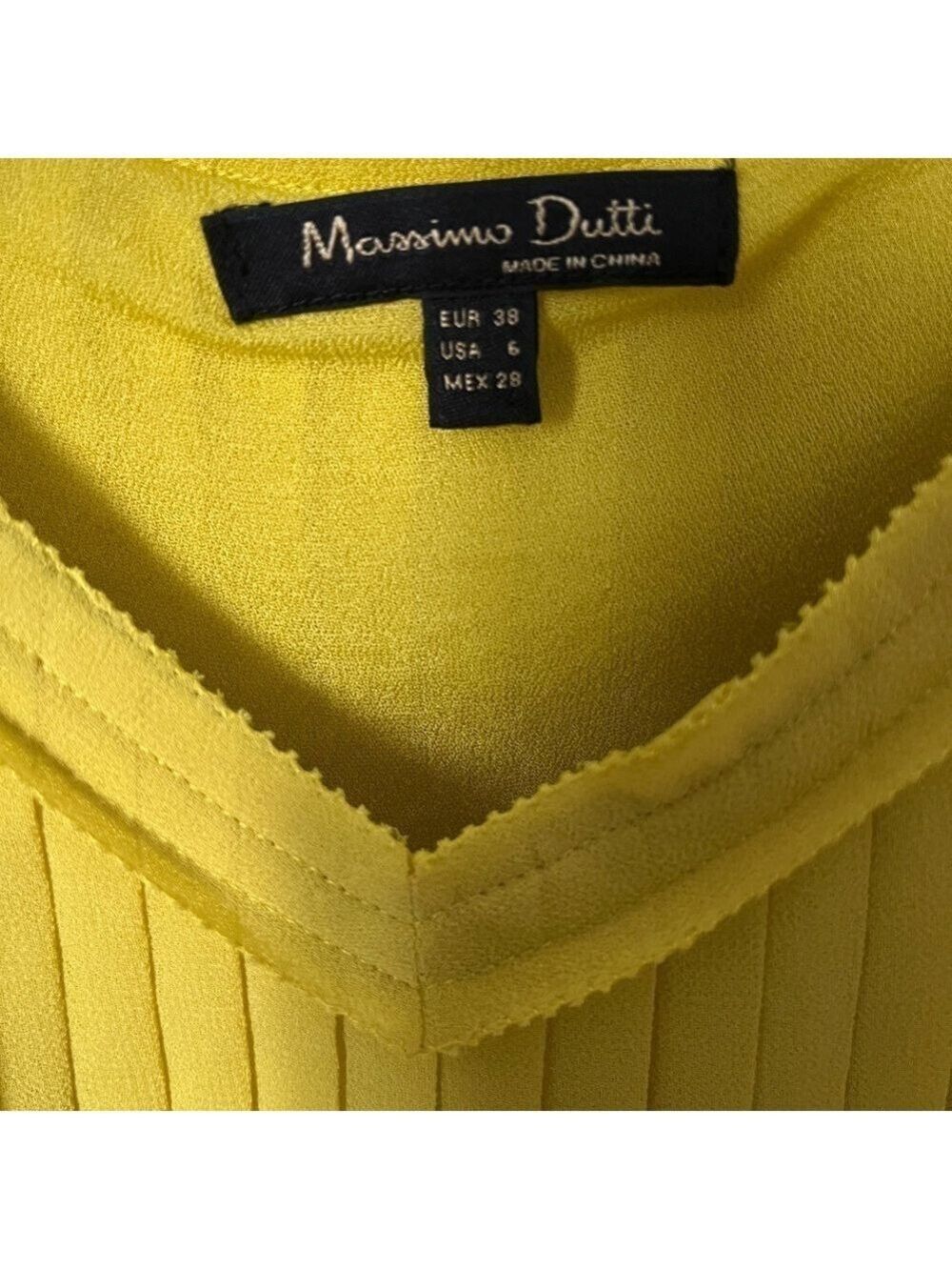 Massimo Dutti Pleated Spaghetti Strap Top, Size 6. - Picture 3 of 5